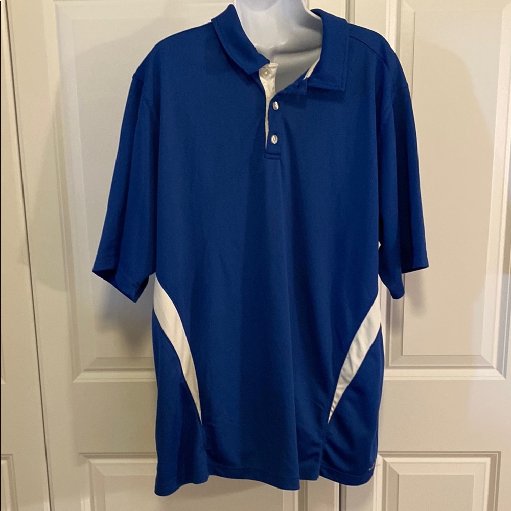 bcg Blue and White Polo Shirt with Classic Collar
